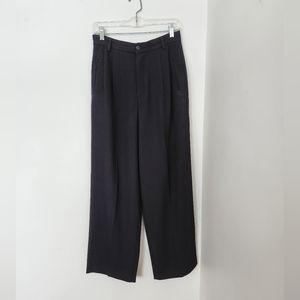 GAP black wide leg pleated trousers size 8A